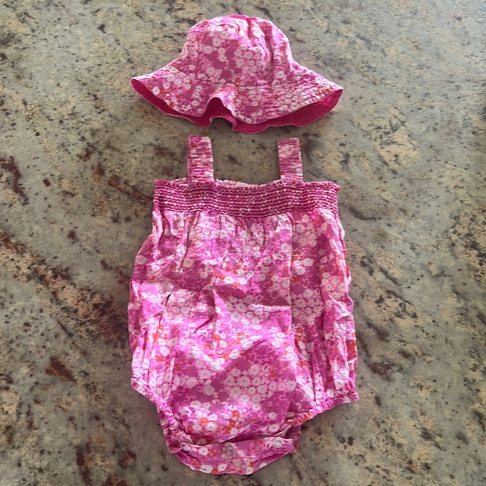 Adorable toddler outfit with reversible hat
